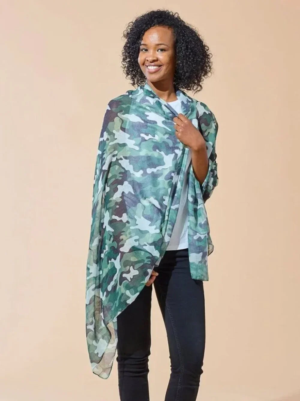 Tick and Insect Repellant Scarf with Permethrin, Camo Summer Hiking Scarf